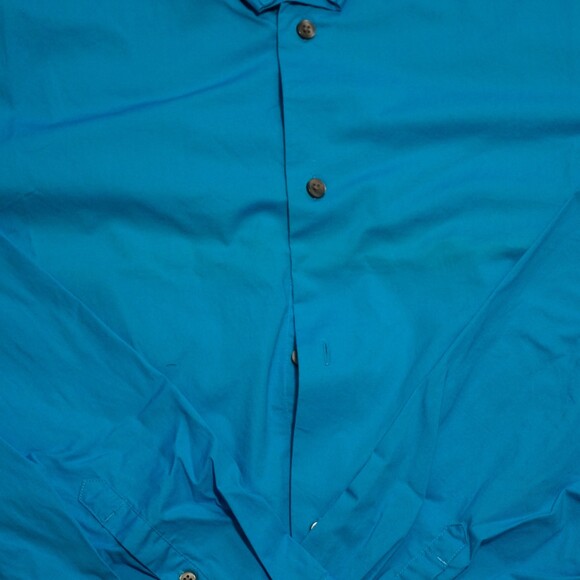 Express Fitted Button Dress Shirt Sky Blue Men's Size XL - Picture 3 of 4